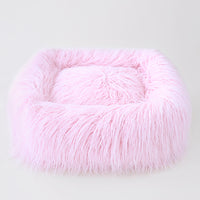 Himalayan Yak Dog Bed in Pink, Blush, Royal Purple, White and Peach