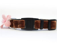 Camellia Velvet Pink Cat Collar
