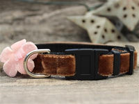 Camellia Velvet Pink Cat Collar
