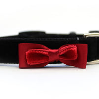 Bowtie Red Velvet Cat Collar