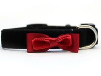 Bowtie Red Velvet Cat Collar
