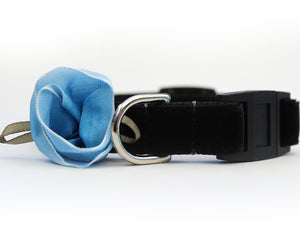 Carnation Blue Velvet Cat Collar