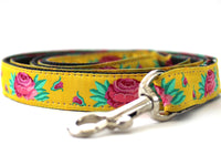 Spanish Rose Collar with Silver Metal Buckles
