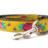 Spanish Rose Collar with Silver Metal Buckles