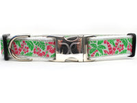 Tahiti Dog Collar with Silver Metal Buckles
