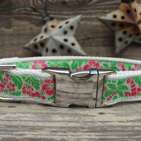 Tahiti Dog Collar with Silver Metal Buckles