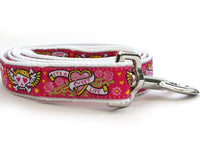 Wild One Pink Collar with Silver Metal Buckles
