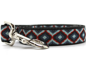 Midnight Lantern Dog Collar with Silver Metal Buckles