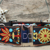 Mandala Star Parisian Deco Extra Wide Dog Collar