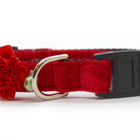 Mistletoe Red Velvet Cat Collar