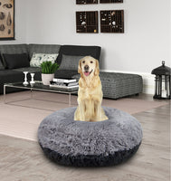 Calming Bagel Bed - Siberian Grey and Wolfhound Grey
