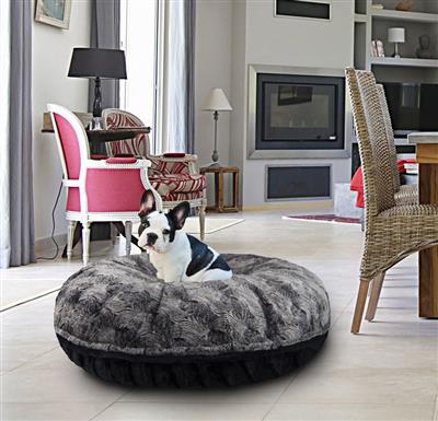 Calming Bagel Bed - Artic Seal and Black Puma