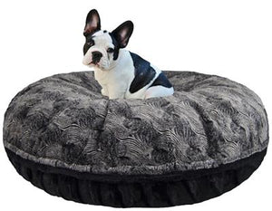 Calming Bagel Bed - Artic Seal and Black Puma