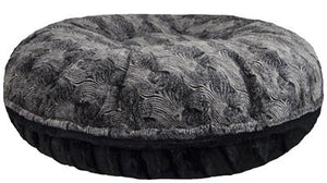 Calming Bagel Bed - Artic Seal and Black Puma