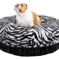 Calming Bagel Bed - Black Puma and Zebra