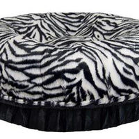 Calming Bagel Bed - Black Puma and Zebra