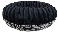 Calming Bagel Bed - Black Puma and Zebra
