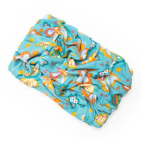 Butterflies on Teal Fleece Blanket Bed
