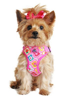 Printed Fabric With Mesh Lining Choke Free Dog Harness
