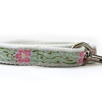 Maui Dog Collar Rose with Silver Metal Buckles