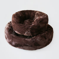 Amour Dog Bed in Sand, Chocolate and Taupe
