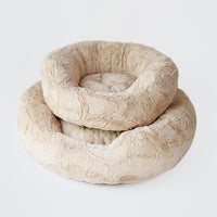 Amour Dog Bed in Sand, Chocolate and Taupe
