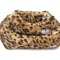 Animal Print Luxe Dog Bed: Pearl Leopard