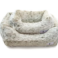 Animal Print Luxe Dog Bed: Pearl Leopard