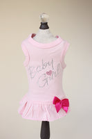 Baby Girl Dress in Black, White, Lt. Pink and Dk. Pink
