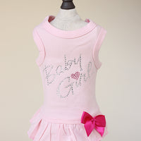 Baby Girl Dress in Black, White, Lt. Pink and Dk. Pink