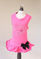 Baby Girl Dress in Black, White, Lt. Pink and Dk. Pink
