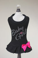 Baby Girl Dress in Black, White, Lt. Pink and Dk. Pink
