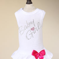 Baby Girl Dress in Black, White, Lt. Pink and Dk. Pink