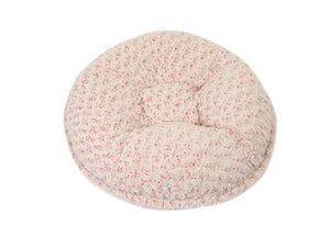 Baby Pink/ Beige Rosebud Bagel Bed