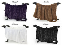 Bella Dog Blankets in Royal, Mocha, Heaven and Black
