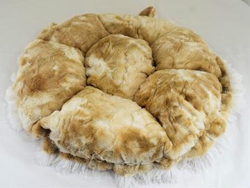 Brown Rabbit & Cream Shag Snuggle Bed