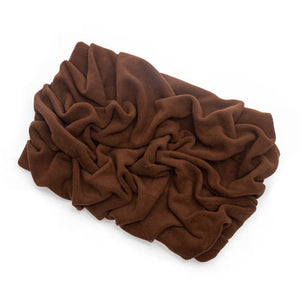 Brown Solid Fleece Blanket Bed