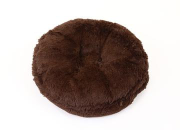 Chocolate Shag Bagel Bed