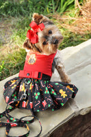 Christmas Gingerbread Dress and Leash
