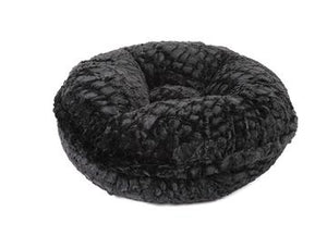 Crocodile Black Mink Bagel Bed