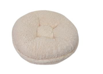 Crocodile Cream Mink Bagel Bed