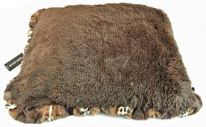 Exotic Fur Gold & Chocolate Shag Travel Bed or Blankets