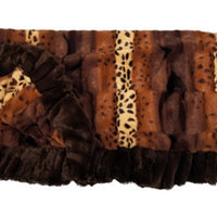 Exotic Mix Print with Brown Ruffles Blankets