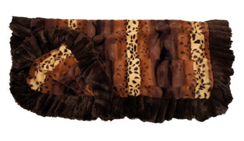 Exotic Mix Print with Brown Ruffles Blankets