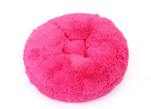 Hot Pink Shag Bagel Bed