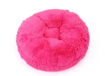 Hot Pink Shag Bagel Bed