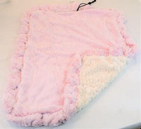 Pink Mink & Cream Crocodile Travel Bed or Blanket
