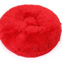 Red Shag Bagel Bed