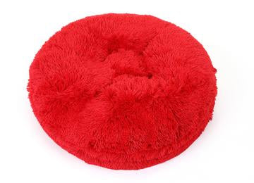 Red Shag Bagel Bed