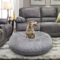 Calming Bagel Bed - Siberian Grey